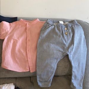 Dress pants and dress shirt for toddler boy